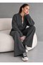 Anthracite Camisole Pants Bomber Jacket Women's Top and Bottom Set - 4