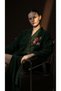 Shadowed Serenity 100% Cotton Kimono Bathrobe - 3