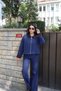 Gabardine Fabric Pants Navy Blue - 5
