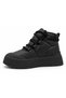 Thick Sole Women's Boots with Fur Inside - 2