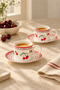 Patterned 2-Person Porcelain Turkish Coffee Cup Set, 4 Pieces, 100 ml - 8