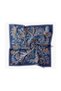 Twill Silk Scarf Ethnic Paisley Midnight Blue - 5