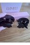 Black Ghost Shaped Frameless Women's Sunglasses - 2