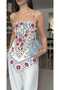 Adjustable Strap Shawl Patterned Blouse - 3