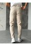 Regular Fit Belt Detail Jogger Pants W Beige - 4