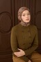 Velora Scarf Vintage Damask Army Green - 2