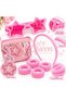 8-Piece Pink Star Model Glasses Crown 6 Mini Clasp Buckle Girl Child Baby Bag Wallet Crown Set - 2