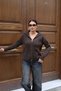 Double Zipper Knitwear Cardigan Brown - 3