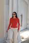 Dalgıç Kumaş Flounce Blouse Red - 2