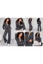Anthracite Camisole Pants Bomber Jacket Women's Top and Bottom Set - 7