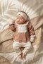 Baby Girl Cinnamon Lace Collared Hospital Outfit and Ecru Ribbed 5-Piece Boho Set - 100% Soft Cotton - 5