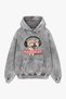 Radiocat Printed Washable White Oversize Unisex Hoodie