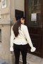 Lace-Up Elastic Knitwear Cardigan White - 7