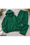 Unisex Plain Basic Hooded Oversize Tracksuit Set - Two-Piece Cotton Set with Kangaroo Pockets