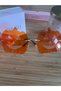 Orange Pumpkin Patterned Frameless Women's Sunglasses - 2