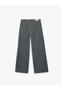 Cotton Pocketed Buttoned Low-Rise Straight Loose Fit Denim Trousers - Loose Straight Fit Jeans - 6