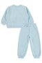 Butterfly Embroidered Tracksuit Set for 2-5 Years Old - Blue - 3