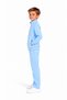 Unisex Children's Raised Collar Tracksuit Set B. Blue-311 - 3