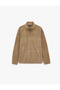Long Sleeve Fleece Sweatshirt with Stitching Detail and Half Zipper - 5