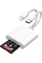 قارئ بطاقات ذاكرة متعدد الوظائف – محول ذاكرة USB مع وصلة ميموري كارد ووصلة كاميرا، يدعم SD/Micro SD/