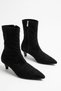 Nova Women's Black Suede (4 cm) Short Heeled 17 cm Stretch Boots - 4