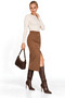 Modern Women's Suede Skirt |   Stylish Design with Front Slit Detail |   Elegant and Feminine Appearance |   Daily and Special Day Combinations |   Blouses, Shirts, and Knitwear That Match |   Modern City Style |   Stylish Women's Underwear Model - 2