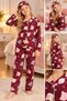 Girl's Cotton Buttoned Long Sleeve Pajama Set - 4