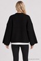 Selanik Knitted Oversize Sweater Lkr0002 Black - 4