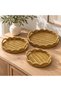 Wicker serving trays صواني تقديم خوص