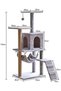Cat Climbing Tree, Multi-Level Cat Play Tree Condo Tower with Platform, Sisal Scratching Posts, Hous - 3