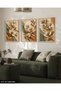Textured Appearance Soft Color Flower 3 Piece Wooden Framed Painting Act