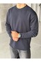 3 Yarn Natural Cut Oversize Sweat m Navy Blue