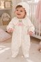 Lily Pattern with Girls' Booties 100% Cotton Jumpsuit - 4