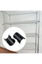 Plastic Wire Shelving Shelf Lock Clips, Black Post Shelving Split Sleeves, for 1" Diameter Shelving - 4