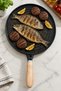 Double-Sided Pancake Pan 36 cm Granite Cast Iron Fireproof Non-Stick Wooden Handle Domestic Production - 4