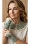 Teachers' Day Gift Handmade Vintage Knitted Collar and Fingerless Lace Gloves Set - 3