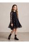 Girl's Three-Dimensional Floral Appliqué Glitter Tulle Evening Dress - 2