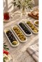 Set of 4 Perla Porcelain Olive Bowls 28 cm - 2
