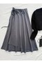 Scuba Skirt with Side Tie Detail - 13104 - Smoked