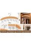 Wooden Multi-Hanger Organizer 40 cm – Scarf, Shawl, Belt and Tie Organizer Hanger with Metal Hooks - 2