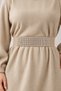 Women's Wide Elastic Belt with Stones – Flexible Belt – Stylish Dress and Coat Belt - 2