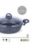 Galaxy Granite Flat Pot |   Non-Stick |   Durable Granite Coating I 30cm Gray I - 3