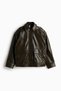 Coated biker jacket