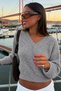 Women's Long Sleeve Casual Gray Sweater