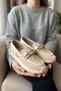 Zrjbt02 Comfort Orthopedic Comfortable Daily Ballet Flats - Floral Pattern Cream