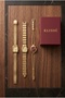 3-Piece Women's Steel Watch Set Gold & Burgundy Color Vintage Women's Wristwatch Old Money Elegant Stylish Luxury Premium |   Limited Edition 2026