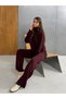 Turtleneck Oversize Knitwear Set with Elastic Waist and Wide-Legged Pants Two-Piece Set