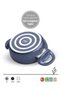 Galaxy Granite Flat Pot |   Non-Stick |   Durable Granite Coating I 30cm Gray I - 4