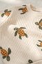 Baby Unisex Sea Turtle Patterned Ribbed Cotton Sweatshirt and Pants Top and Bottom Set - 4