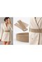 Women's Wide Elastic Belt with Stones – Flexible Belt – Stylish Dress and Coat Belt - 5